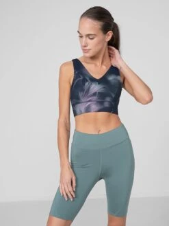 4F Sport-BH In Dunkelblau/ Bunt -Mode Damen 4f sport bh in dunkelblau bunt 2