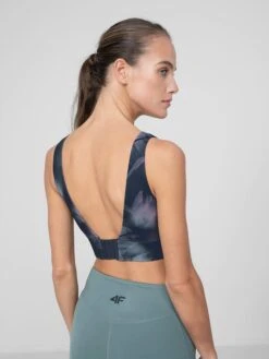4F Sport-BH In Dunkelblau/ Bunt -Mode Damen 4f sport bh in dunkelblau bunt 3