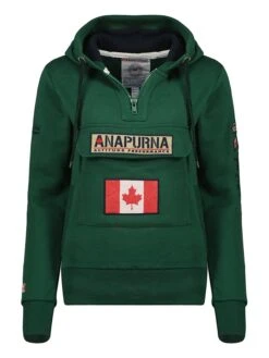 Hoodie "Gymana" In Dunkelgrün