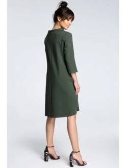 Kleid In Khaki -Mode Damen be wear kleid in khaki 1