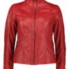 Lederjacke In Rot -Mode Damen caminari lederjacke in rot