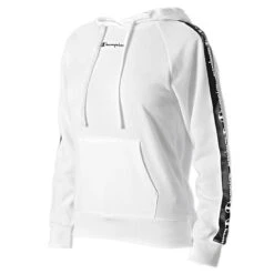 Champion Freizeit Sweatshirts Legacy Sport Tape Hooded Sweatshirt Women White