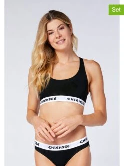 Chiemsee 2er-Set: Sport-BHs In Schwarz/ Grau