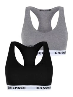 Chiemsee 2er-Set: Sport-BHs In Schwarz/ Grau -Mode Damen chiemsee 2er set sport bhs in schwarz grau 5