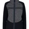 CMP Fleecejacke In Schwarz/ Grau 1 CMP Fleecejacke In Schwarz/ Grau -Mode Damen cmp fleecejacke in schwarz grau