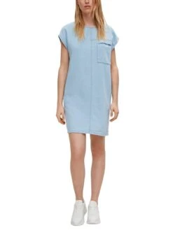 Kleid Blau -Mode Damen comma ci kleid blau 3