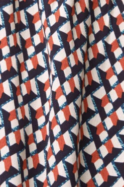 ESPRIT Gemustertes Hemdblusenkleid Navy -Mode Damen esprit gemustertes hemdblusenkleid navy 3