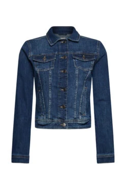 ESPRIT Jeansjacke In Schmaler Passform Blue Dark Washed