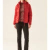 Garcia Steppjacke In Rot -Mode Damen garcia steppjacke in rot