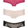 3er-Set: Slips In Schwarz -Mode Damen hunkemoller 3er set slips in schwarz