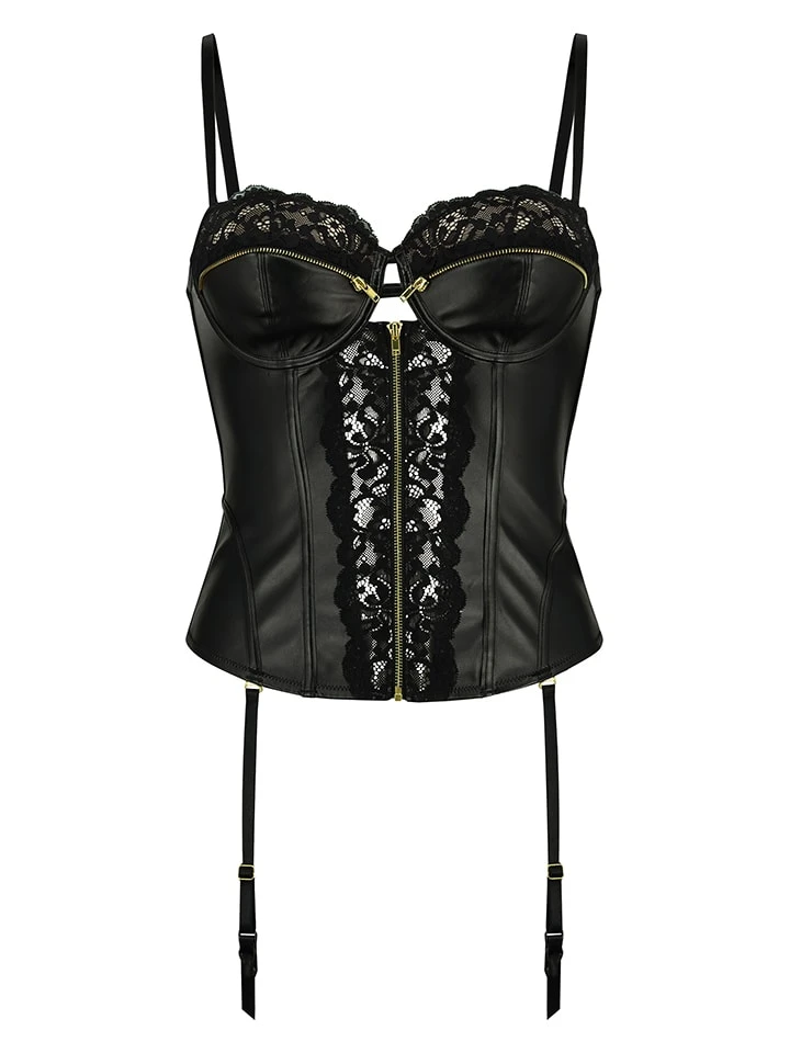 Bustier Mit Strumpfhalter In Schwarz 6 Bustier Mit Strumpfhalter In Schwarz - Image 4