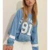 Sweatshirt In Blau -Mode Damen jumeon sweatshirt in blau