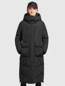 Khujo Mantel ELVITA In Schwarz -Mode Damen khujo mantel elvita in schwarz 3