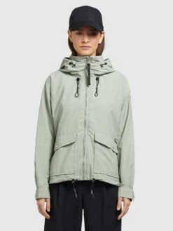 Khujo Übergangsjacke "Blair" In Hellgrau -Mode Damen khujo ubergangsjacke blair in hellgrau 2