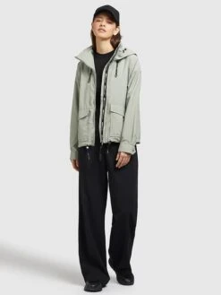 Khujo Übergangsjacke "Blair" In Hellgrau -Mode Damen khujo ubergangsjacke blair in hellgrau 4