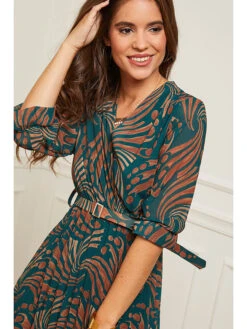 Kleid In Türkis -Mode Damen larmoire de suzette kleid in turkis 3