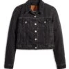 Jeansjacke In Schwarz -Mode Damen levi s jeansjacke in schwarz