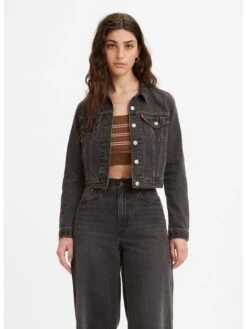 Jeansjacke In Schwarz -Mode Damen levi s jeansjacke in schwarz 2