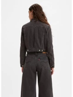 Jeansjacke In Schwarz -Mode Damen levi s jeansjacke in schwarz 3