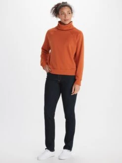 Marmot Fleecepullover "Rowan" In Orange -Mode Damen marmot fleecepullover rowan in orange 2