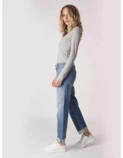 Wide-Leg-Jeans Nairobi In Morning Blue -Mode Damen miracle of denim wide leg jeans nairobi in morning blue 3