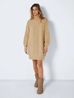 Noisy May Strickkleid "Laura" In Beige -Mode Damen noisy may strickkleid laura in beige 4