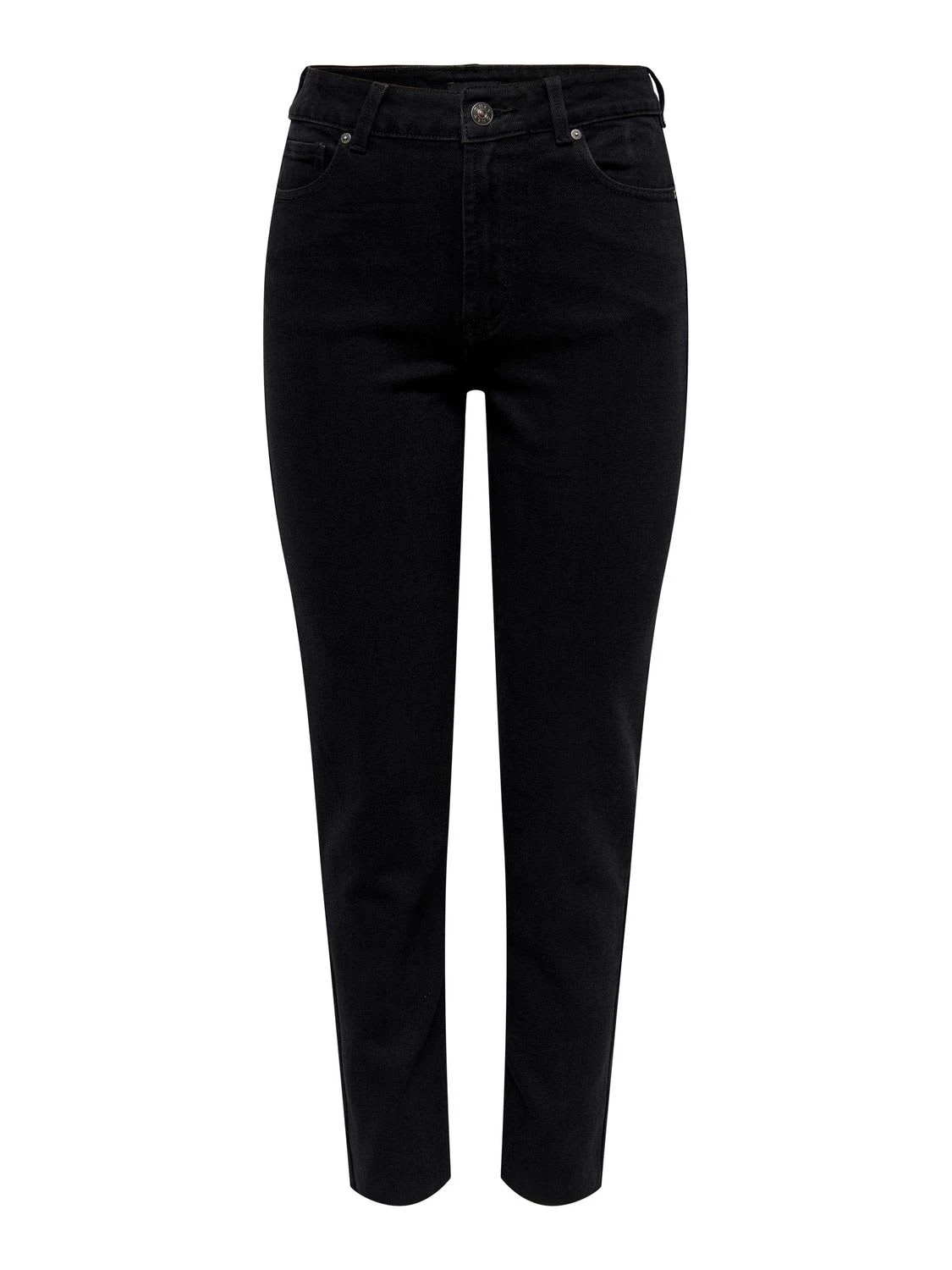 ONLY Jeans ONLEMILY HW STR CRP ANK RAW MAE034 Regular/straight In Schwarz 2 ONLY Jeans ONLEMILY HW STR CRP ANK RAW MAE034 Regular/straight In Schwarz