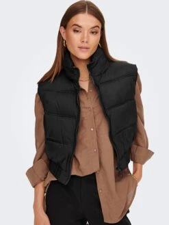 ONLY Weste "Carol" In Schwarz -Mode Damen only weste carol in schwarz 5