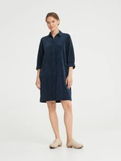 OPUS Kleid "Wedelia" In Dunkelblau -Mode Damen opus kleid wedelia in dunkelblau 1