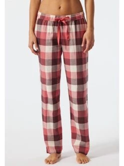 Schiesser Pyjama-Hose In Beere/ Schwarz