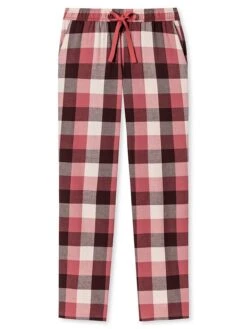 Schiesser Pyjama-Hose In Beere/ Schwarz -Mode Damen schiesser pyjama hose in beere schwarz 3