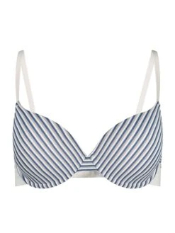 Skiny Schalen-BH In Blau/ Weiß