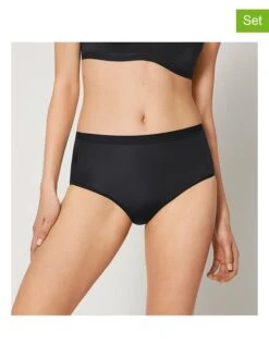 Sloggi 2er-Set: Taillenslips In Schwarz