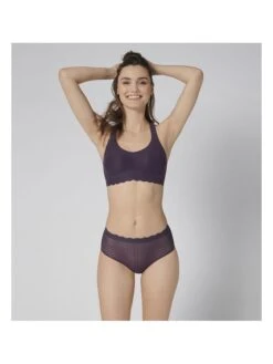 Sloggi Bustier In Pflaume -Mode Damen sloggi bustier in pflaume 3