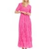 Kleid In Pink -Mode Damen tantra kleid in pink