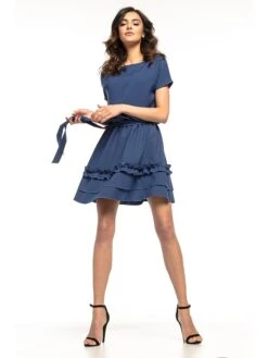 Kleid In Blau -Mode Damen tessita kleid in blau 2