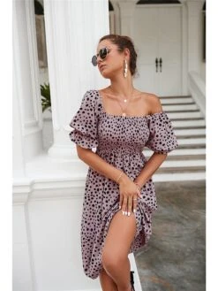 Kleid In Pink/ Schwarz -Mode Damen tina kleid in pink schwarz 2