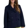 Ulla Popken Scuba-Cabanjacke Kasten-Form Reverskragen In Schwarz -Mode Damen ulla popken scuba cabanjacke kasten form reverskragen in schwarz