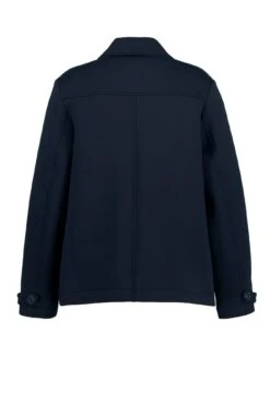 Ulla Popken Scuba-Cabanjacke Kasten-Form Reverskragen In Schwarz -Mode Damen ulla popken scuba cabanjacke kasten form reverskragen in schwarz 2