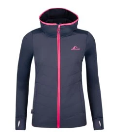 Fleecejacke "Gullfoss XT" In Marineblau/Magenta