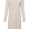 Zero Strickkleid Light Beige Melange -Mode Damen zero strickkleid light beige melange