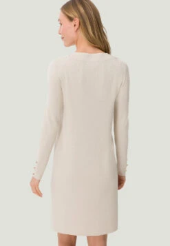 Zero Strickkleid Light Beige Melange -Mode Damen zero strickkleid light beige melange 2